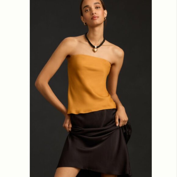 Brand New By Anthropologie Strapless Silky Top - Picture 2 of 10